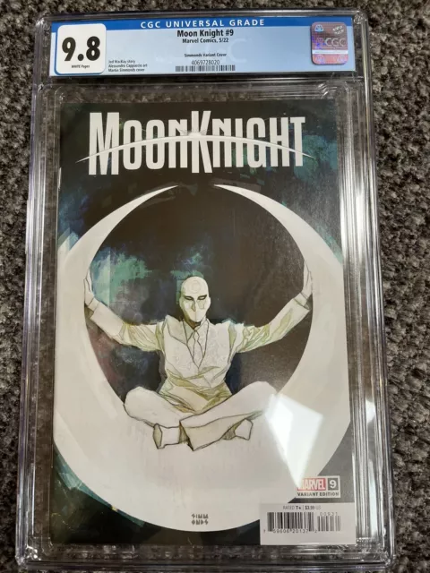 Moon Knight 9 CGC 9.8 Simmonds Variant 1:25 cover Mr. Knight 5/22