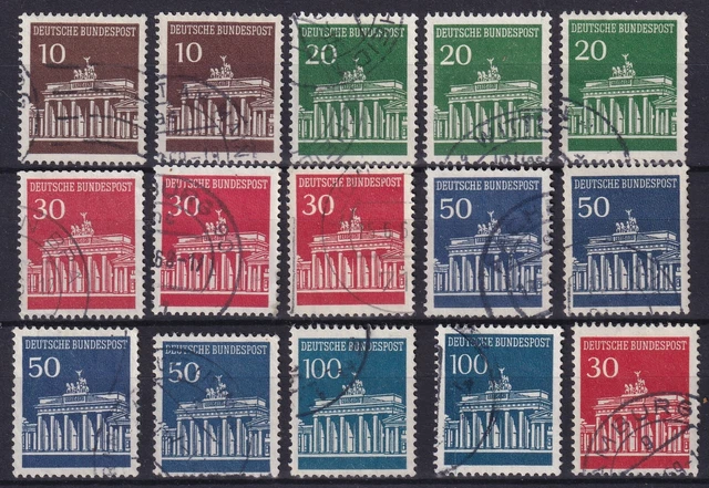 BRD Nr. 506 - 510 gestempelt mit und ohne R Nummer #644