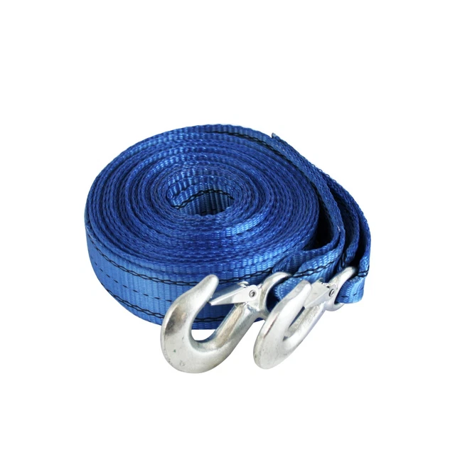 4.5 Ton 2 Inch x 30 Ft. Polyester Tow Strap Rope 2 Hooks 9000lb Towing Recovery