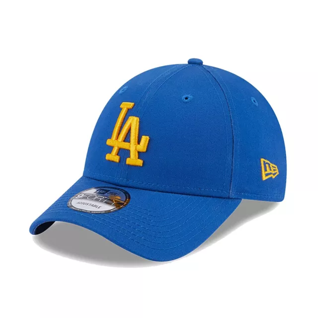 New Era Cap Men's MLB LA Dodgers Team Basic Blue & Yellow 9FORTY Adjustable Hat