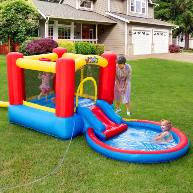 Inflatable Bounce House Jumping Castle Water Slide for Kids Outdoor Indoor Party