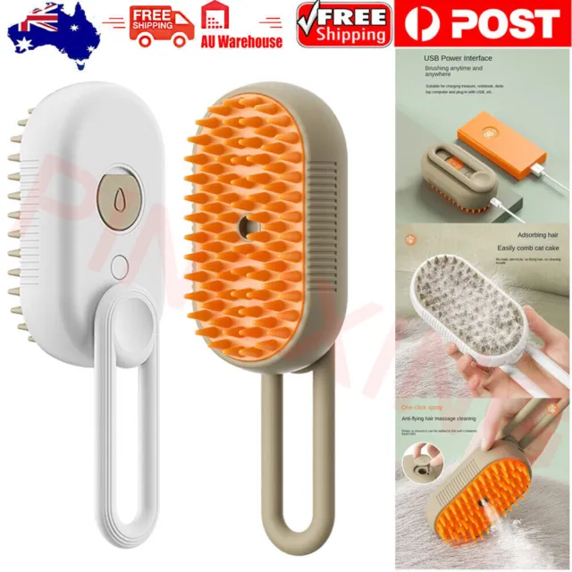 3 In 1 Pet Steam Brush Pet Electric Spray Massage Comb Cat Dog Hair Removal Comb