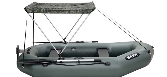 bateau électrique moteur rhino 12v 18lbs avec un toit 4 place grande autonomie