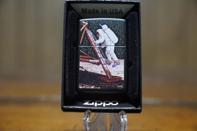 Norman Rockwell The Final Impossibility Man's Tracks On The Moon Zippo Lighter