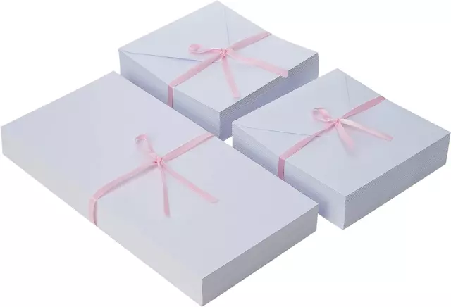Blank White Cards and Envelopes 100 Pack Ohuhu 5x7 Cardstock &Envelopes  for DIY