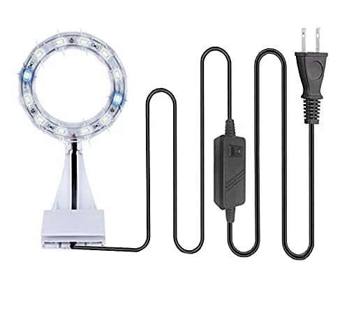 GVOREE 5W Mini Fish Tank Light White Clip-on Aquarium Lights for Small Betta ...