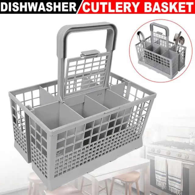 Universal Dishwasher Cutlery Basket Storage Organiser Cage Compartments Stands