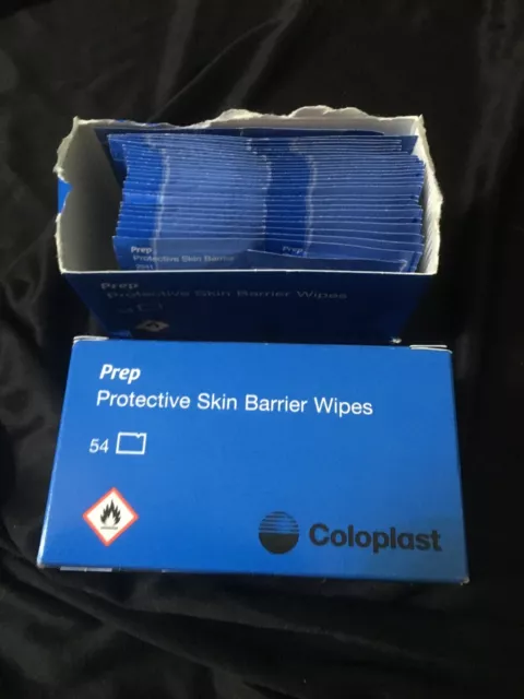 PREP Protective Skin Barrier Wipes by Coloplast, one box of 54 / one box of 53