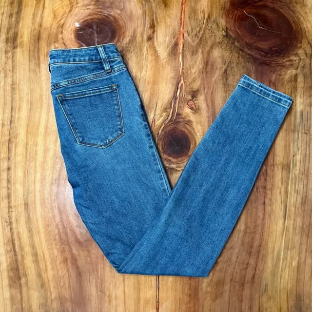 Prana Sienna Skinny Leg Organic Jeans Womens 4 Medium Blue Denim Distressed NN17