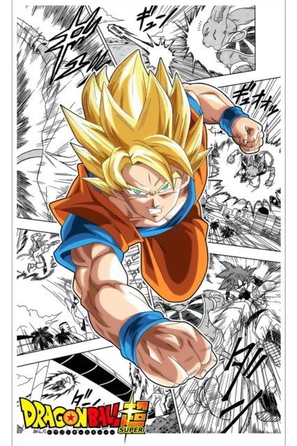 Dragon Ball Super Poster Goku Black SuperSJ Rose 12inx18in Free Shipping
