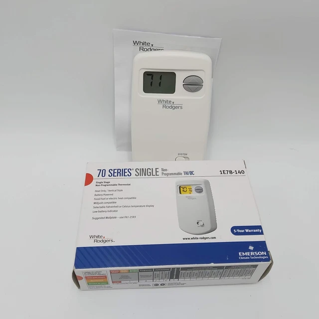 WHITE RODGERS 70 Series Single Stage NonProgrammable ThermostatHeat
