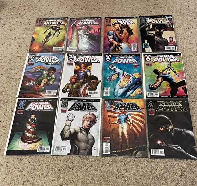 Supreme Power 12 issue comic book lot run Straczynski 1 2 3 4 5 6 7 8 9 10 11 NM