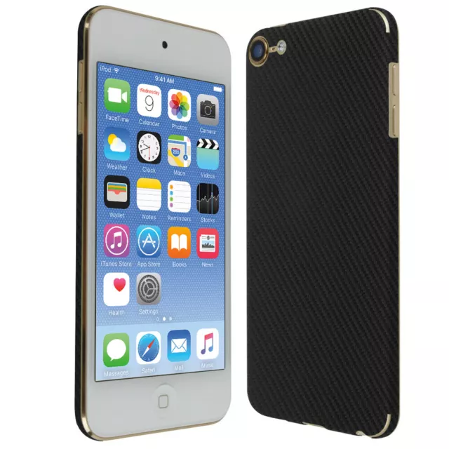 Skinomi Black Carbon Fiber Skin Cover for Apple iPod Touch [7th Gen, 2019]