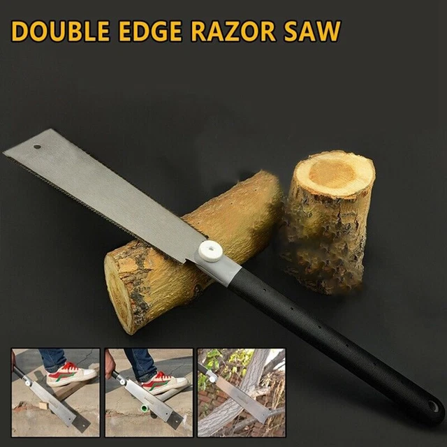Navaja de afeitar de doble borde 14/9 dientes sierra sierra de tracción look ryoba japonés
