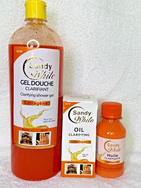 SANDY WHITE DUO Gel De Douche Et Huile Ultra claircissant Anti  Imperfection EUR 98,10 - PicClick FR
