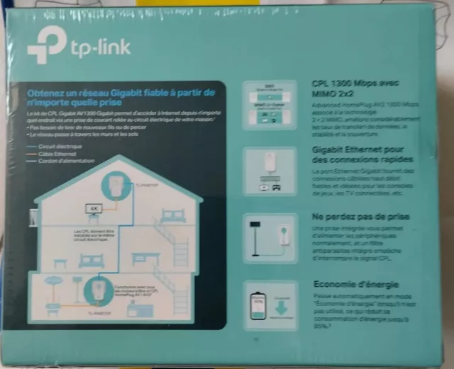 Ptp-Link Réseau Cpl 1300 , Internet Partout Dans La Maison Tout Neuf Plastifié 3