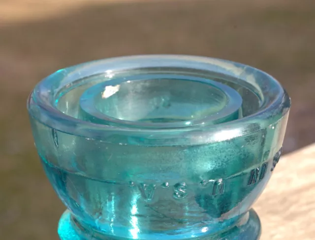 Round Base Hemingray Blue Cd 154 Hemingray - 42 Glass Insulator