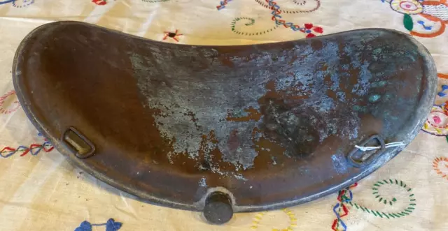 Antik Wärmflasche Rückenprotektor Vintage Kupfer Art Deco Medizin Volkskunst