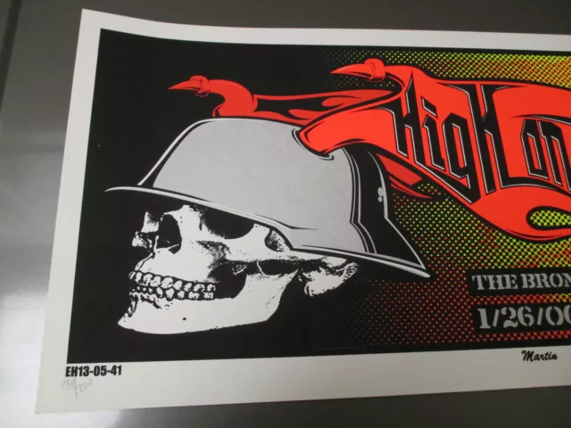 2006 HIGH ON FIRE Silkscreen POSTER VF+ 25x11 Martin Diesel Fuel S/N #197/200