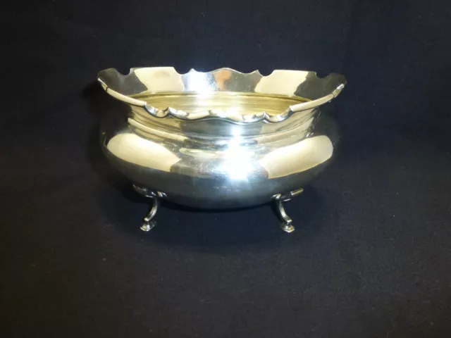 Antique William Adams silverplate open sugar footed bowl