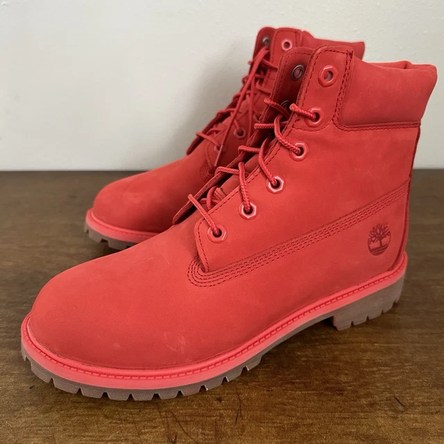 TIMBERLAND® MEN'S 50TH ANNIVERSARY EDITION PREMIUM 6" Red Boots Size 6.