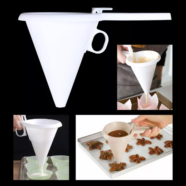 1Pc Chocolate Candy Icing Funnel Mold Pancake Cream Batter Dispenser Cake To-J4