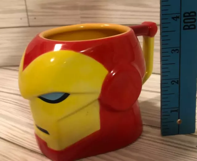 IRON MAN 3D Sculptured Mug Marvel Disney AVENGERS Marvel Comics Excellent Cond.