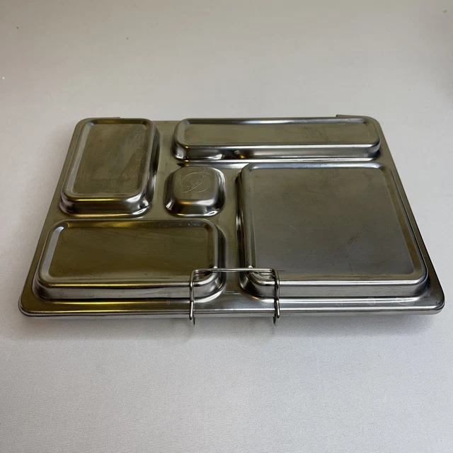 PlanetBox Stainless Steel 5 Compartment Lunch Box Covered Tray Retro/Vintage