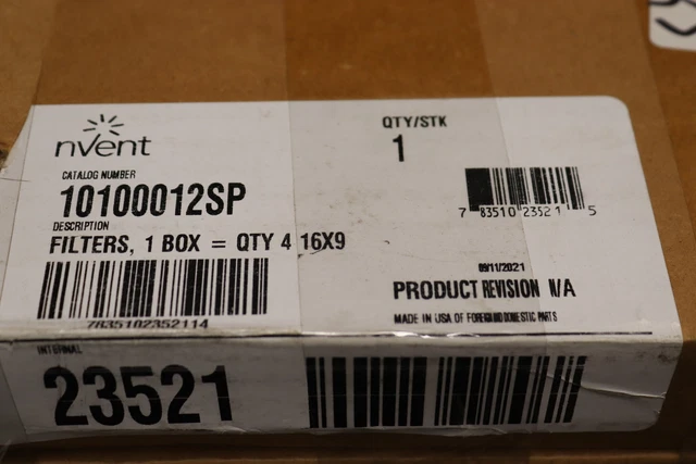 nVent Reusable Filter 10100012SP