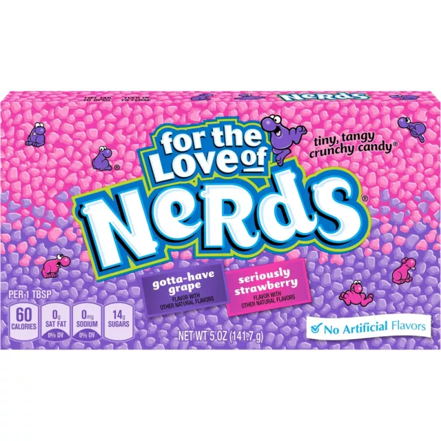 Nerds Candy, Grape and Strawberry, 1.65 oz, 24-Count