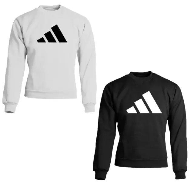 Felpa Uomo Donna Adidas logo maglia girocollo Felpa nera bianca Unisex