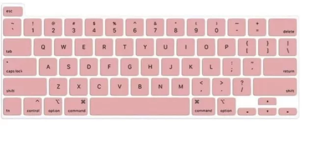 Pink Rose Gold Keyboard Cover Apple 2020 MacBook Pro 13 inch A2338 A2289 A2251