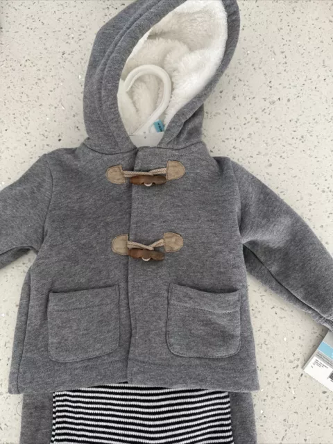 Carters Baby Boy 3 Piece Set New With Tags Bodysuit, Jacket, Pants 6M