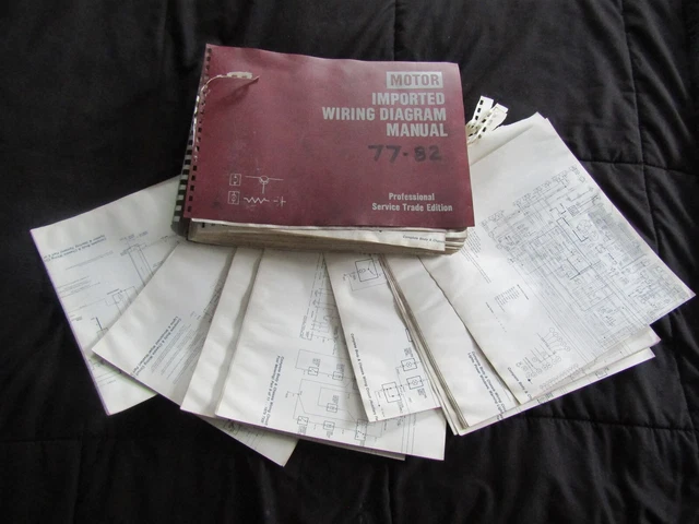 1977 - 1979 Mg Mgb Midget Oversize Wiring Diagrams Sheets Set EUR 14,81