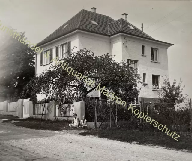orig. Foto Winterbach Rems-Murr-Kreis um 1920 Haus Gebäude Kinder