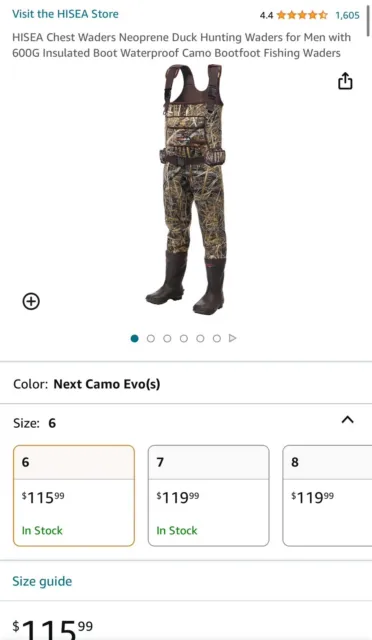MAGELLAN MENS GARRISON 800 Breathable Insulated Hunting Bootfoot Wader  Mossy Oak £143.86 - PicClick UK