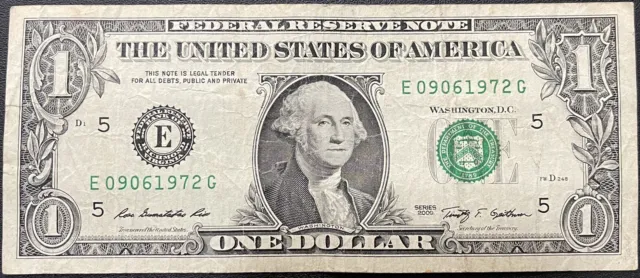 $1 Fancy Serial Number Birthday Or Anniversary Note For September 6, 1972