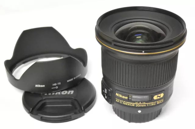 Nikon AF-S Nikkor  1,8 / 20 mm G ED  Objektiv  gebraucht in ovp