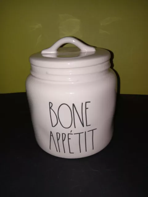 Rae Dunn Dog Treat Canister Jar Bone Appetit