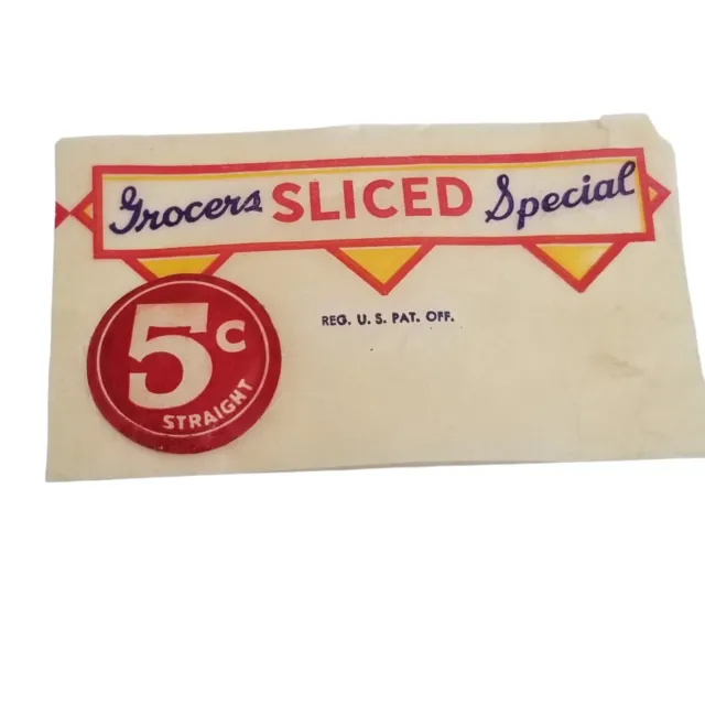 Vintage Wax Wrapper Sheet 5 Cent Cheese Deli Wrap Grocery Store Ephemera Ad