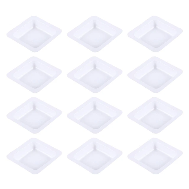 OUNONA Lot De 10 Plateaux De Pesée Plastique Carrés - Bols Échantillons Laboratoire Chimie