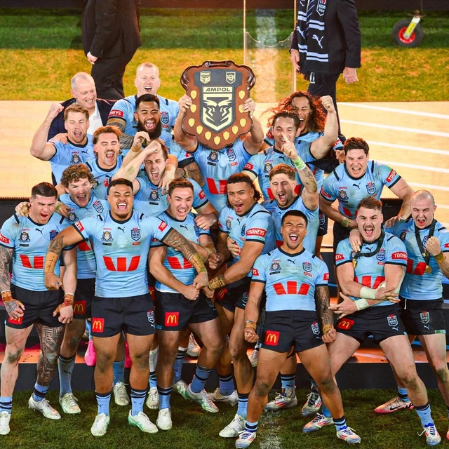 NSW BLUES 2024 State Of Origin Nrl Rugby Champions Team Player Photo