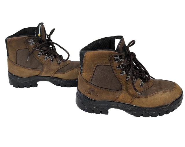 Redhead Bone Dry Gore-Tex Leather Hiking Boots Mens Size 9M Waterproof Brown Redhead Bone Dry Gore Tex Boots Mens Sz 7.5 Work Boots  main image 4