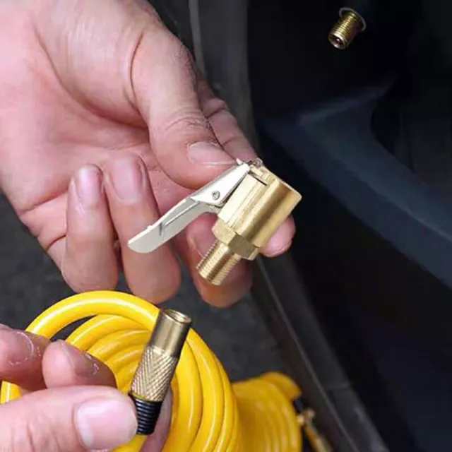 Inflador de mandíbula de aire inflador de bomba de coche de 8 mm clip de válvula conectadoH~H7