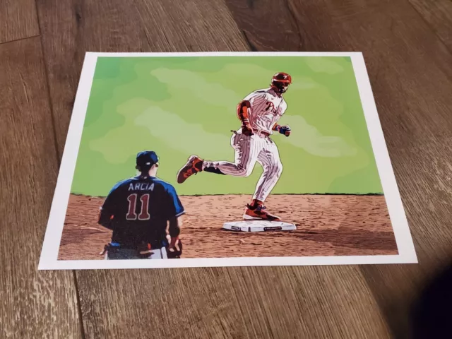 BRYCE HARPER / Orlando Arcia Art Print Photo Rare 8x10" Poster Phillies Atta Boy