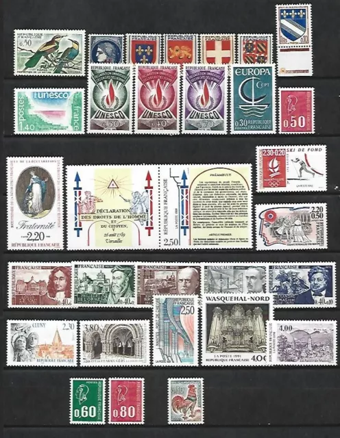 FRANCIA. Conjunto de sellos sueltos nuevos, de temas diversos.