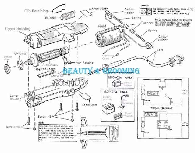 Genuine OSTER Showmaster Shearmaster Clipmaster Motor Parts 120v 220v