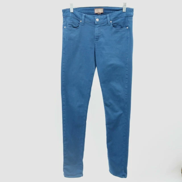 Paige Peg Skinny Jeans Womens W28 L32 Steel Blue Denim Stretch