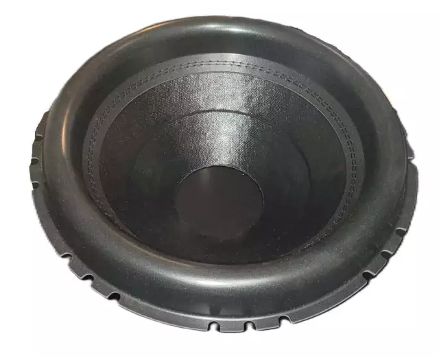 12″ Tall Roll Surround Subwoofer Cone 3″ VCID (Black Stitch)