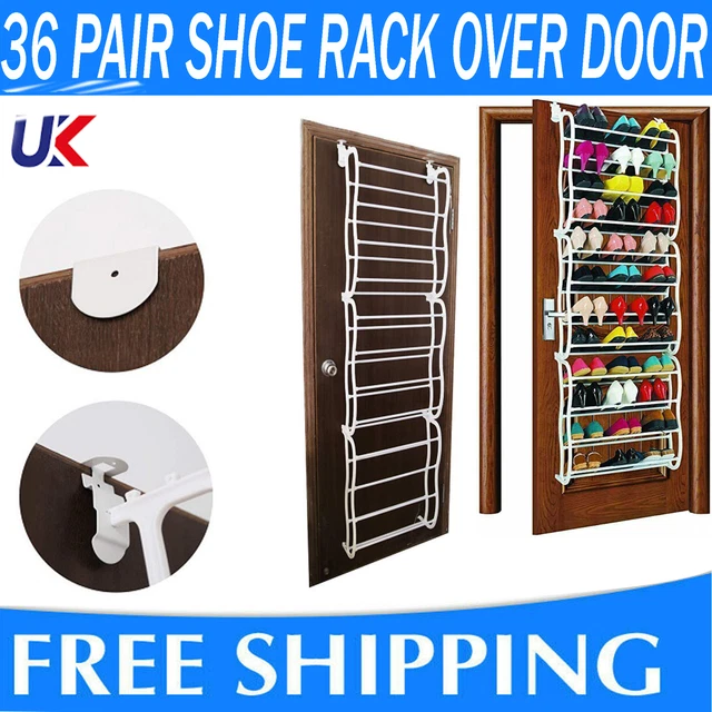 36 Paar Über Der Tür Hängender Schuhhaken Regal Rack Halter Aufbewahrung Organizer Neu